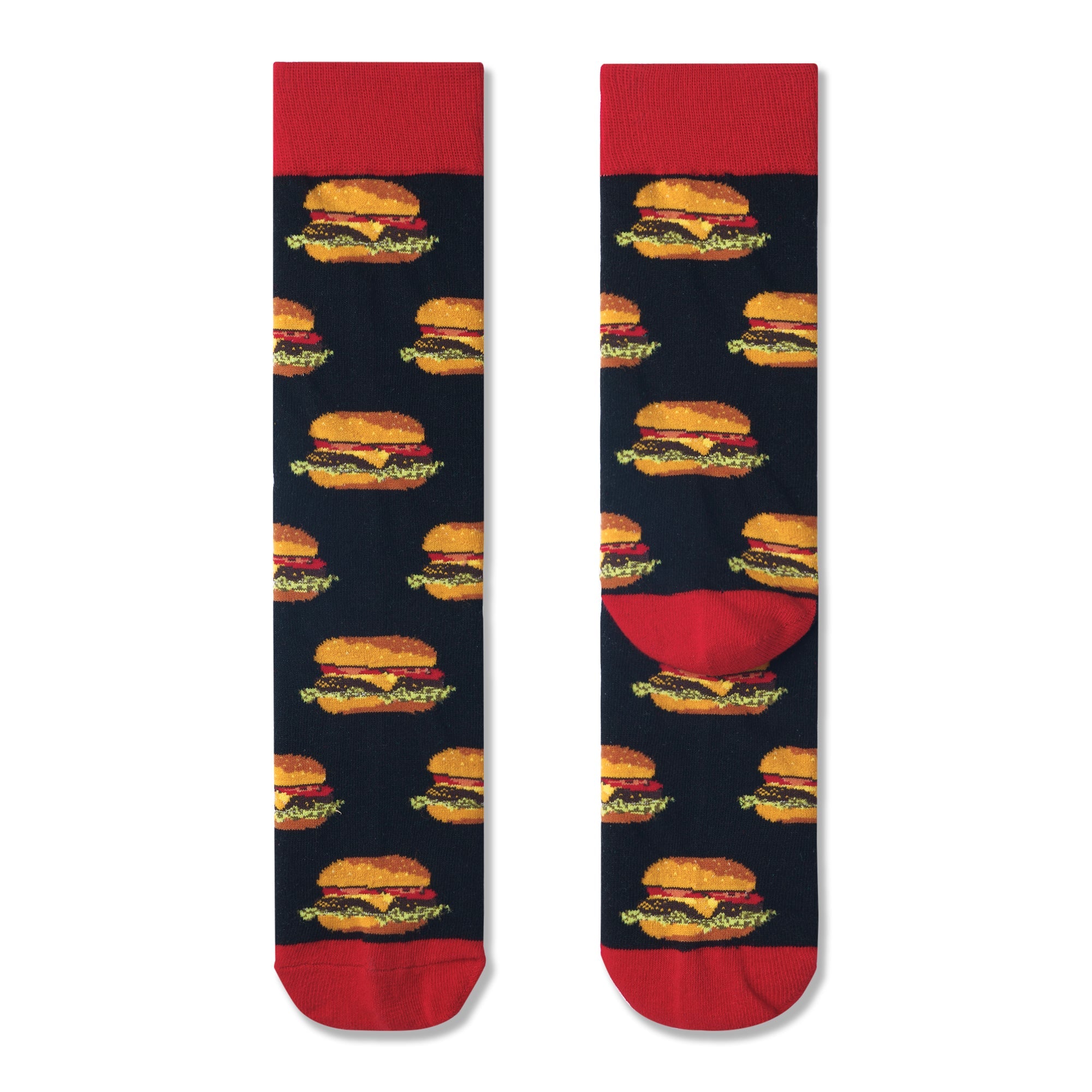 Hamburger Print Men Socks