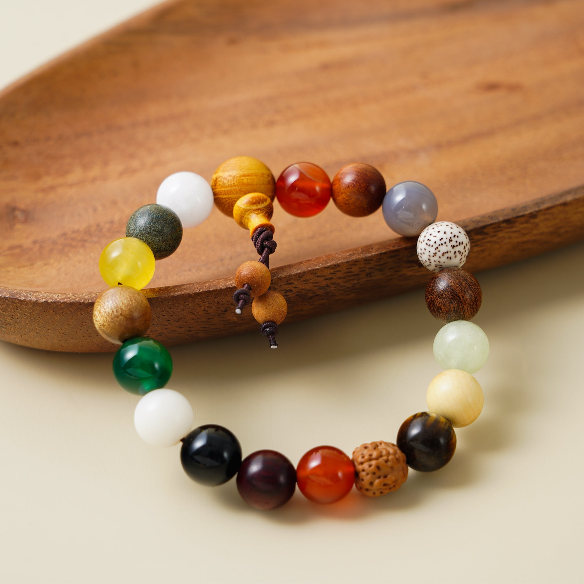 Natural Sandalwood Bracelet for Men - 10mm Natural Sandalwood