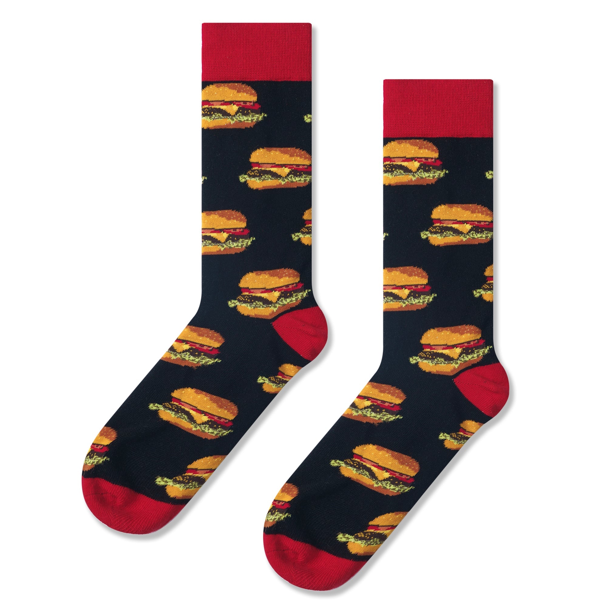 Hamburger Print Men Socks