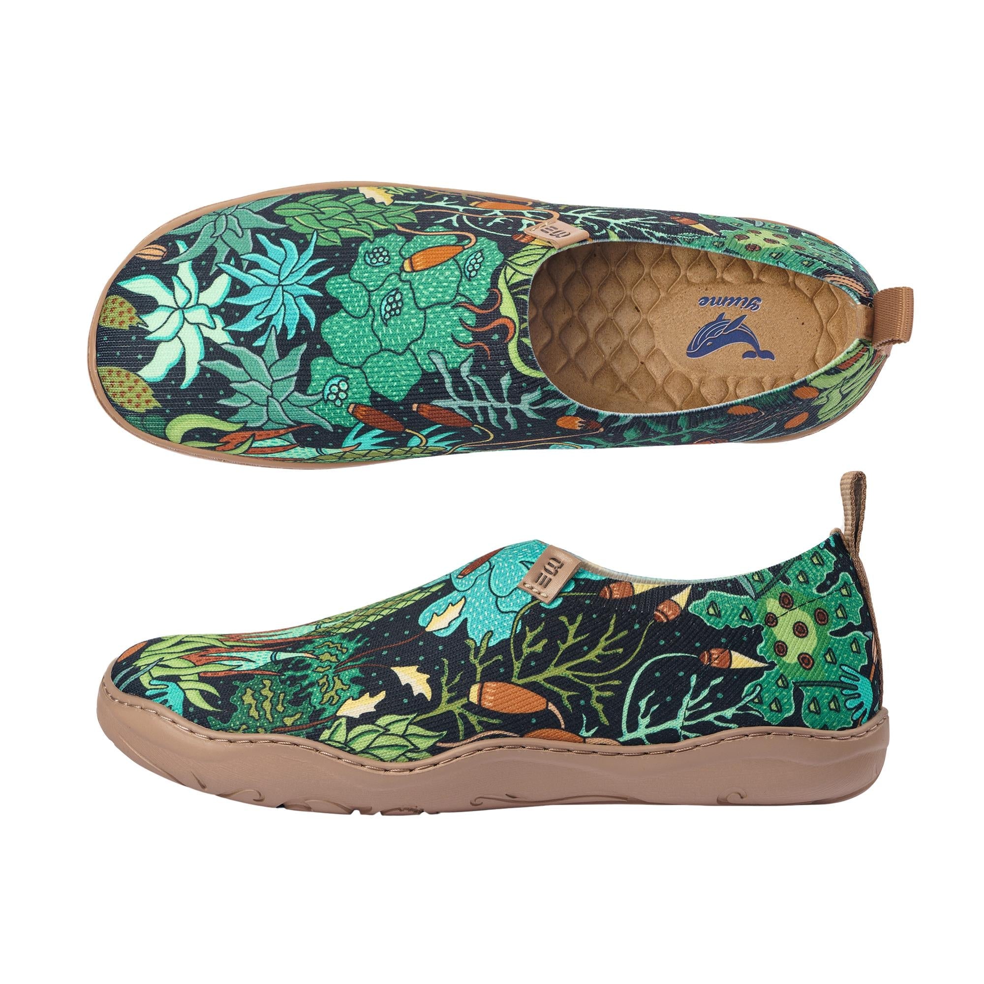 Moss Meadow by Ester Bernaldo De Quirós Women's Slip-On Shoes, Painted Canvas Sneaker