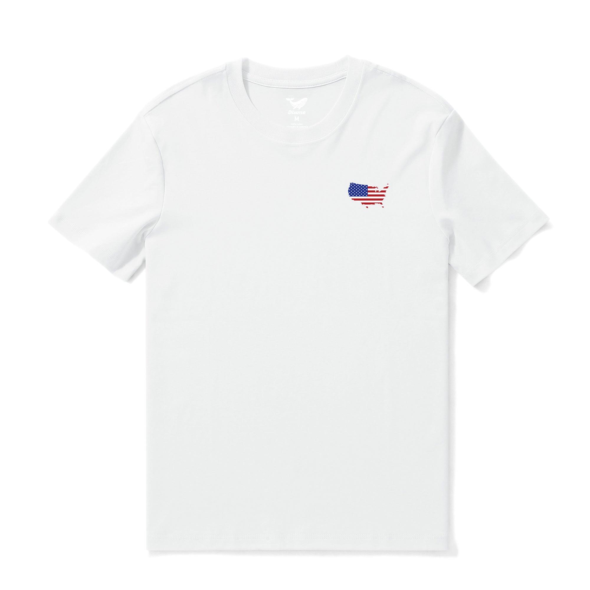 Hawaiian Tee Shirt Short Sleeve 100% Cotton Blue Aloha Star Spangled Emblem Tee