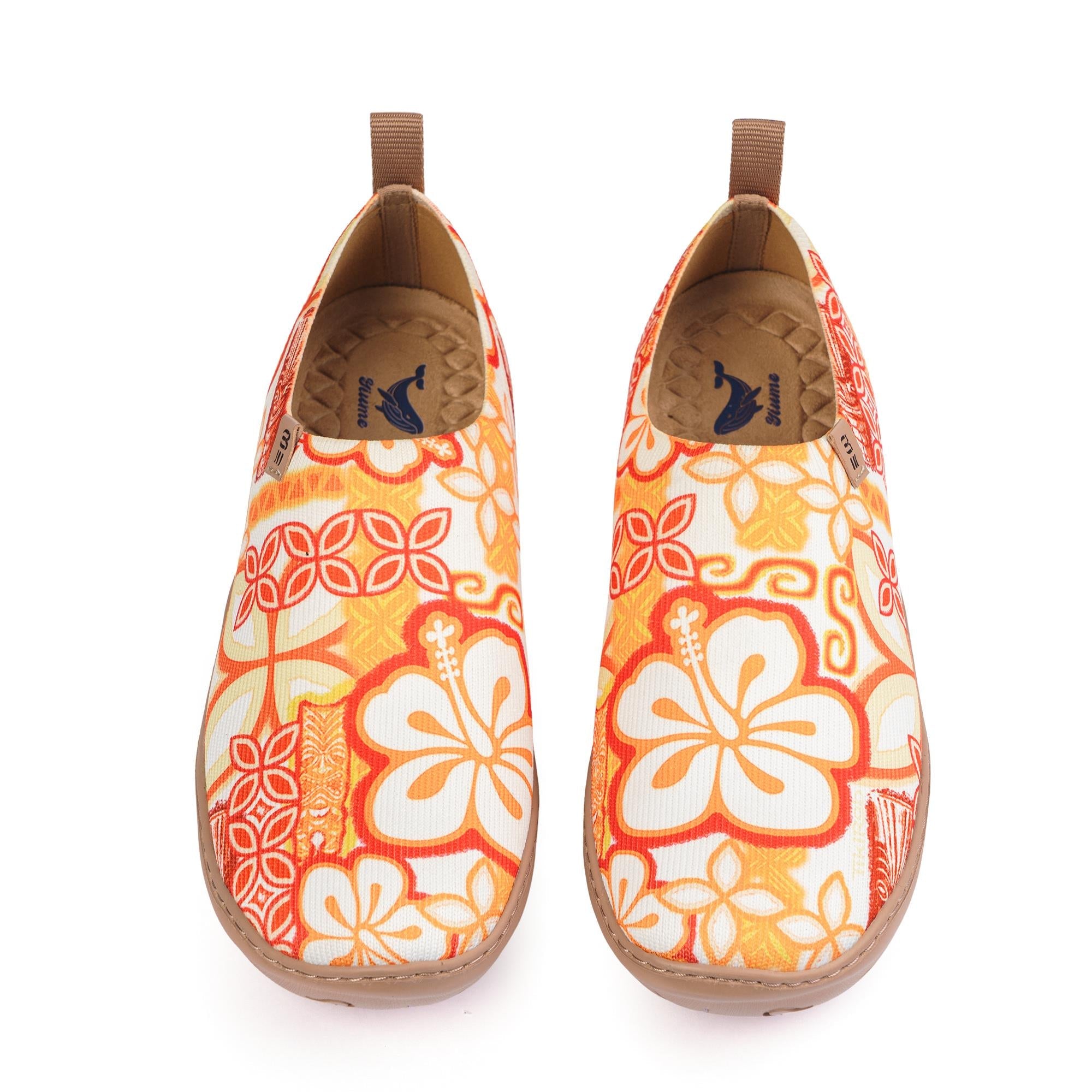 Tiki Print Women's Slip-On Shoes by TIKIROB  Painted Canvas Sneakers