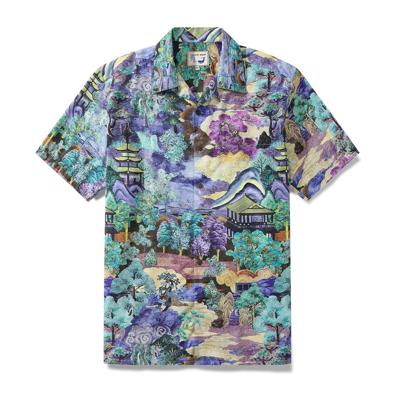 Hawaiian Shirts For Men Retro Japanese-style Landscape Shirt New customer exclusive