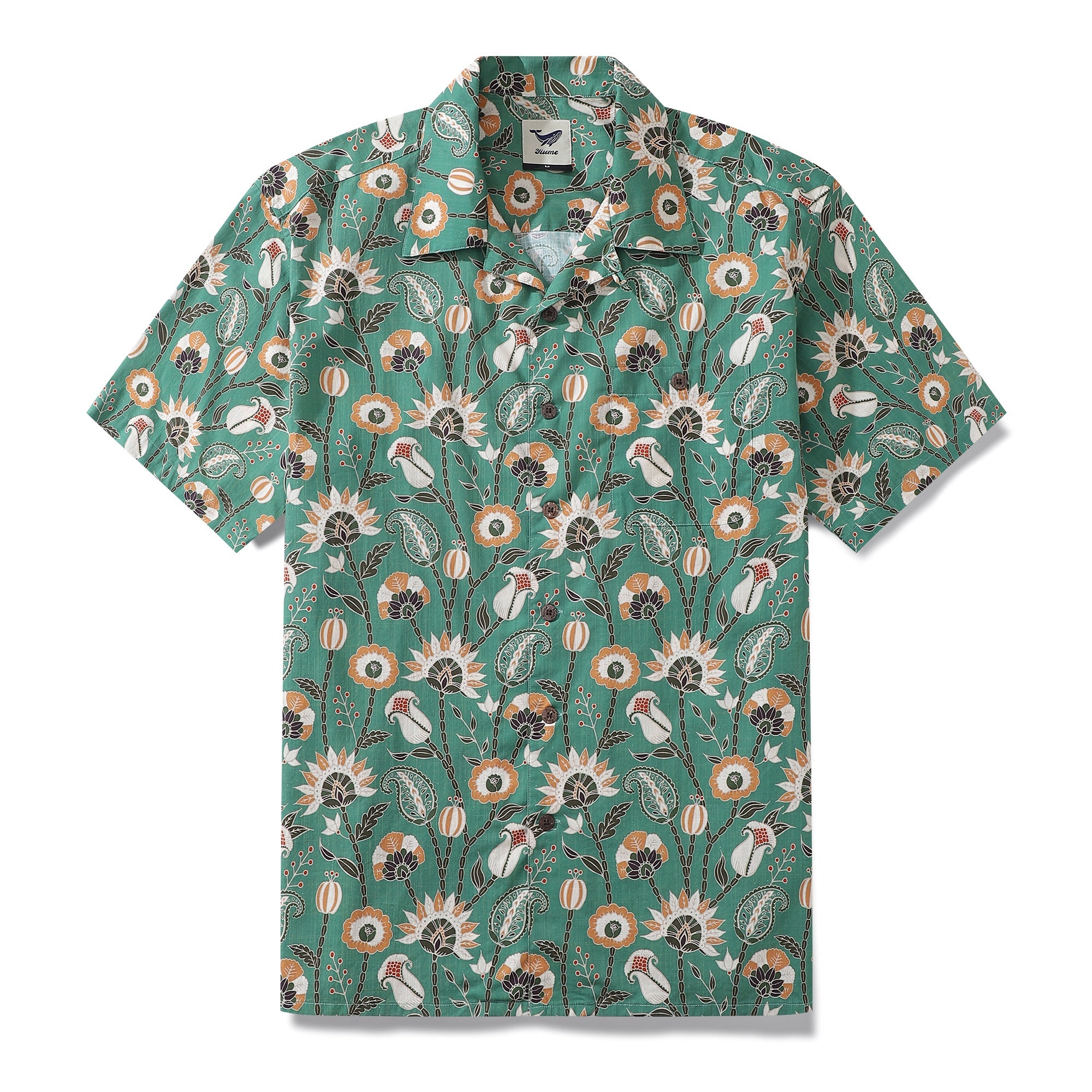 Hawaiian Shirt For Men Oriental Jungle By Julia Madoka Shirt Camp Collar 100% Cotton