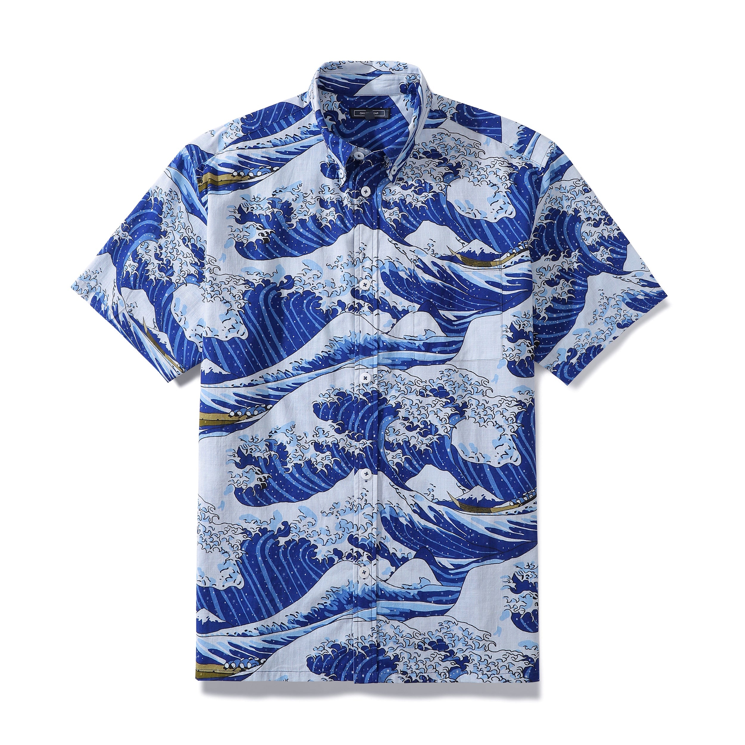 Men's Ocean Hawaiian Shirt Ocean Waves Japanese Ukiyo-e Short Sleeve A ...