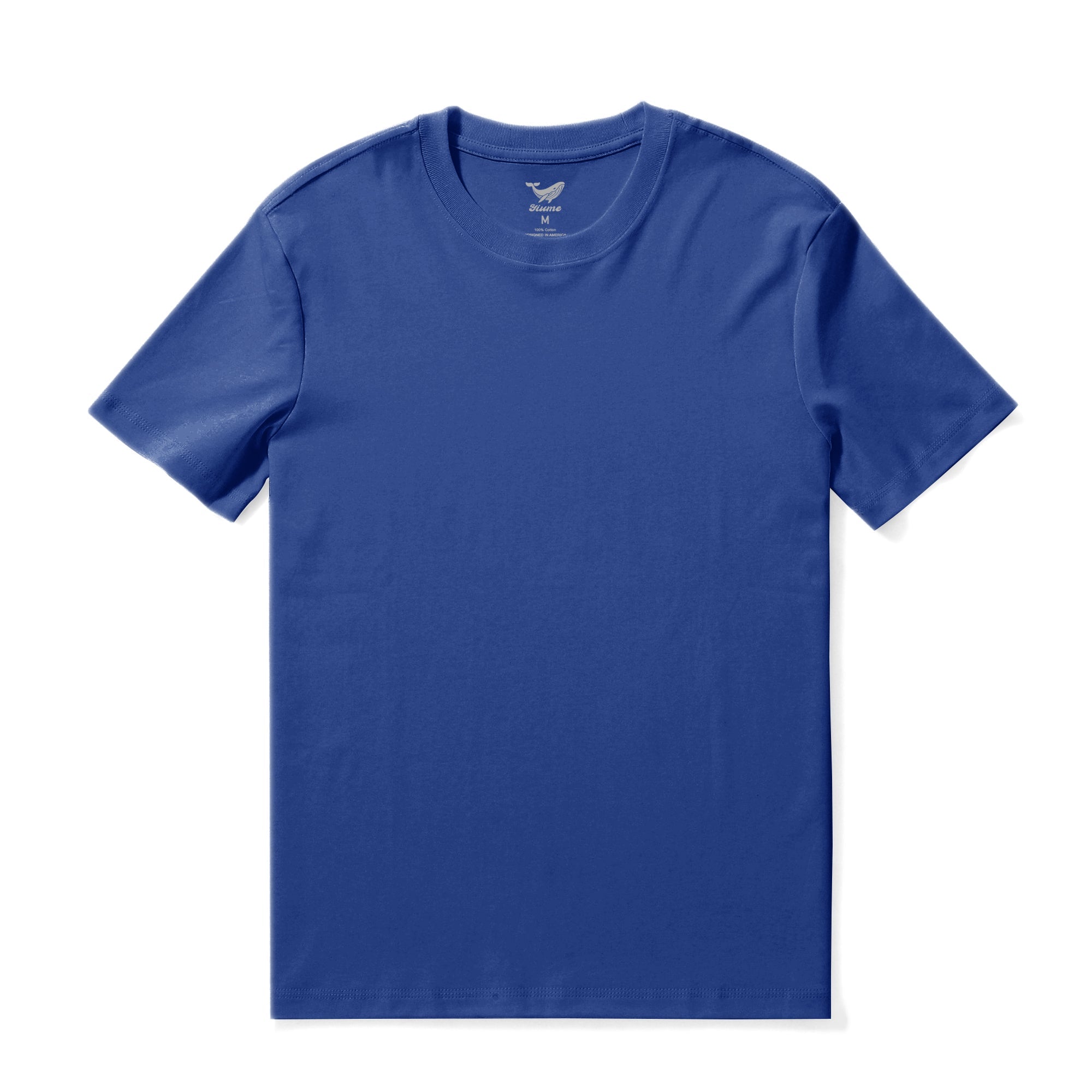 Hawaiian Tee For Men Crew Neck 100% Cotton - SAPPHIRE BLUE