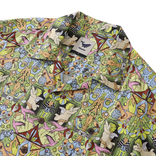 Hawaiian Shirt For Men Gemini Shirt Camp Collar Tencel™