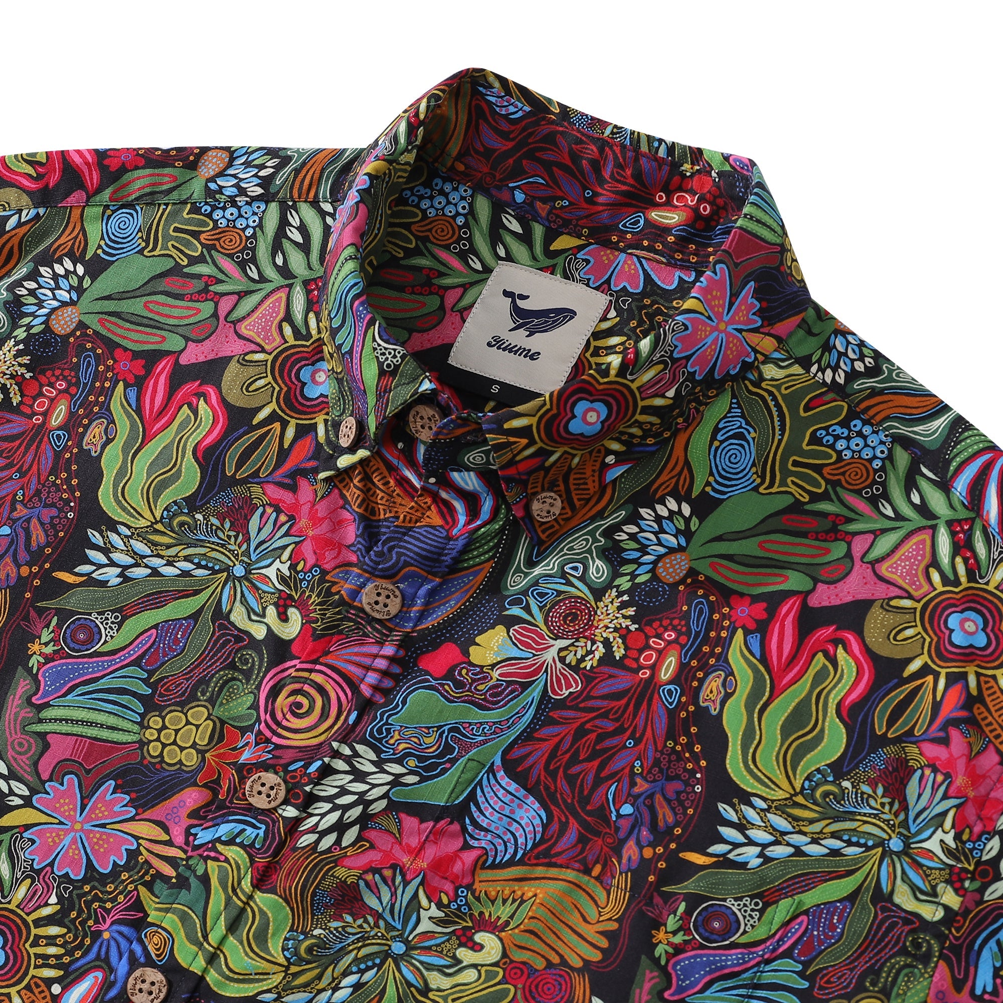 Men's Hawaiian Shirt Josephine George Plants Cotton Button-down Short Sleeve Aloha Shirt