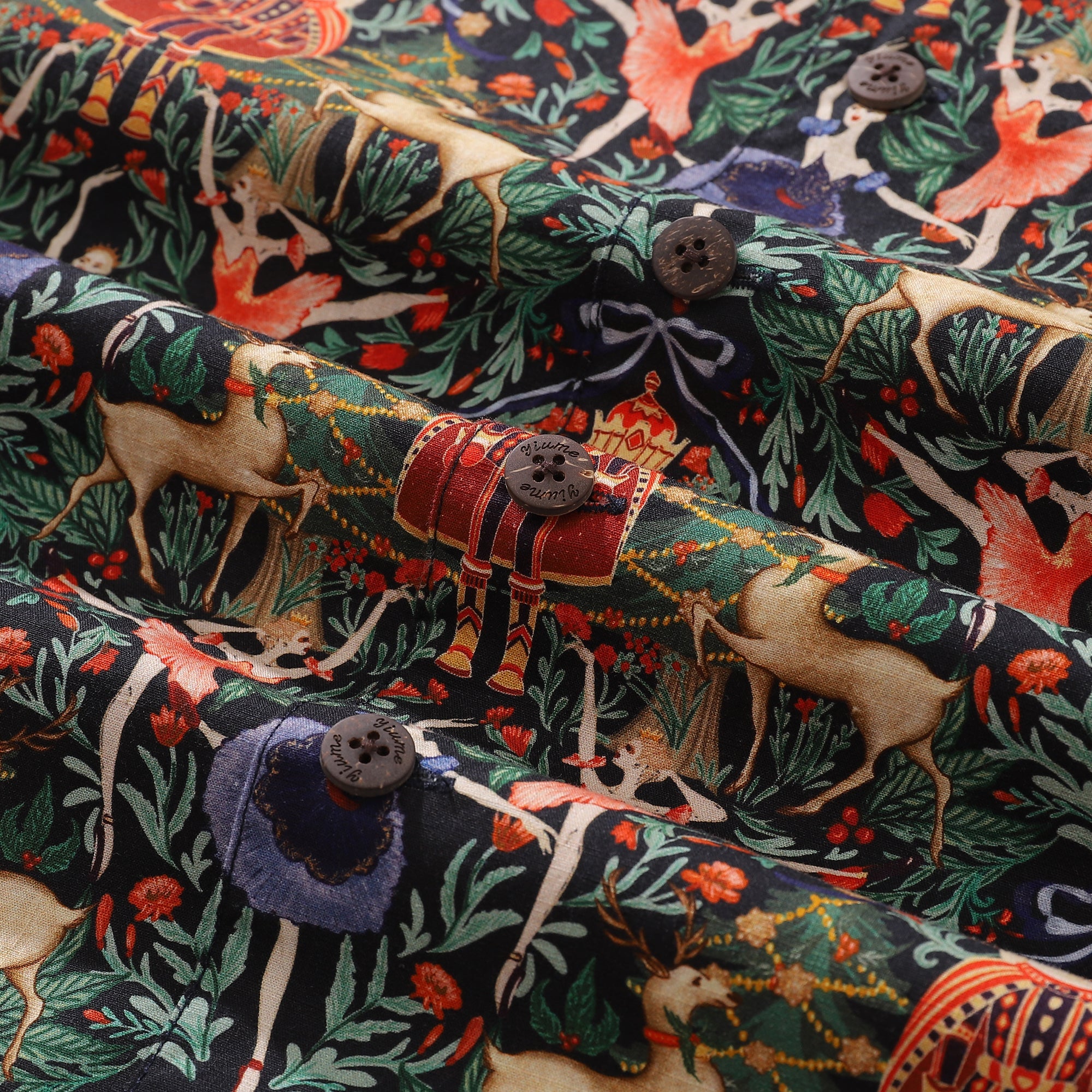 Christmas Hawaiian Shirt For Royal Celebration By Wipada Kulenkampff Shirt Camp Collar 100% Cotton