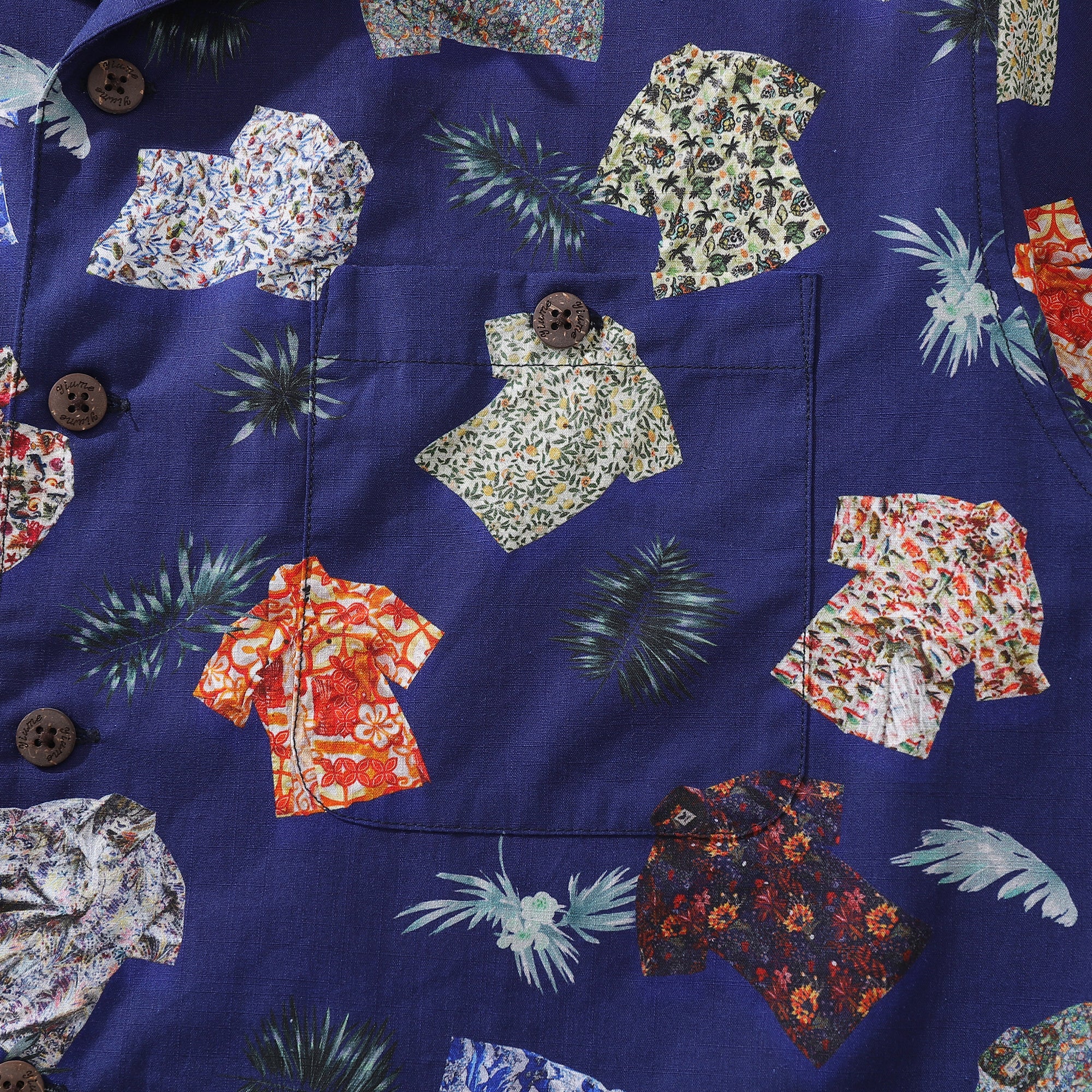 Hawaiian Shirt For Men Aloha Fusion Shirt Camp Collar 100% Cotton