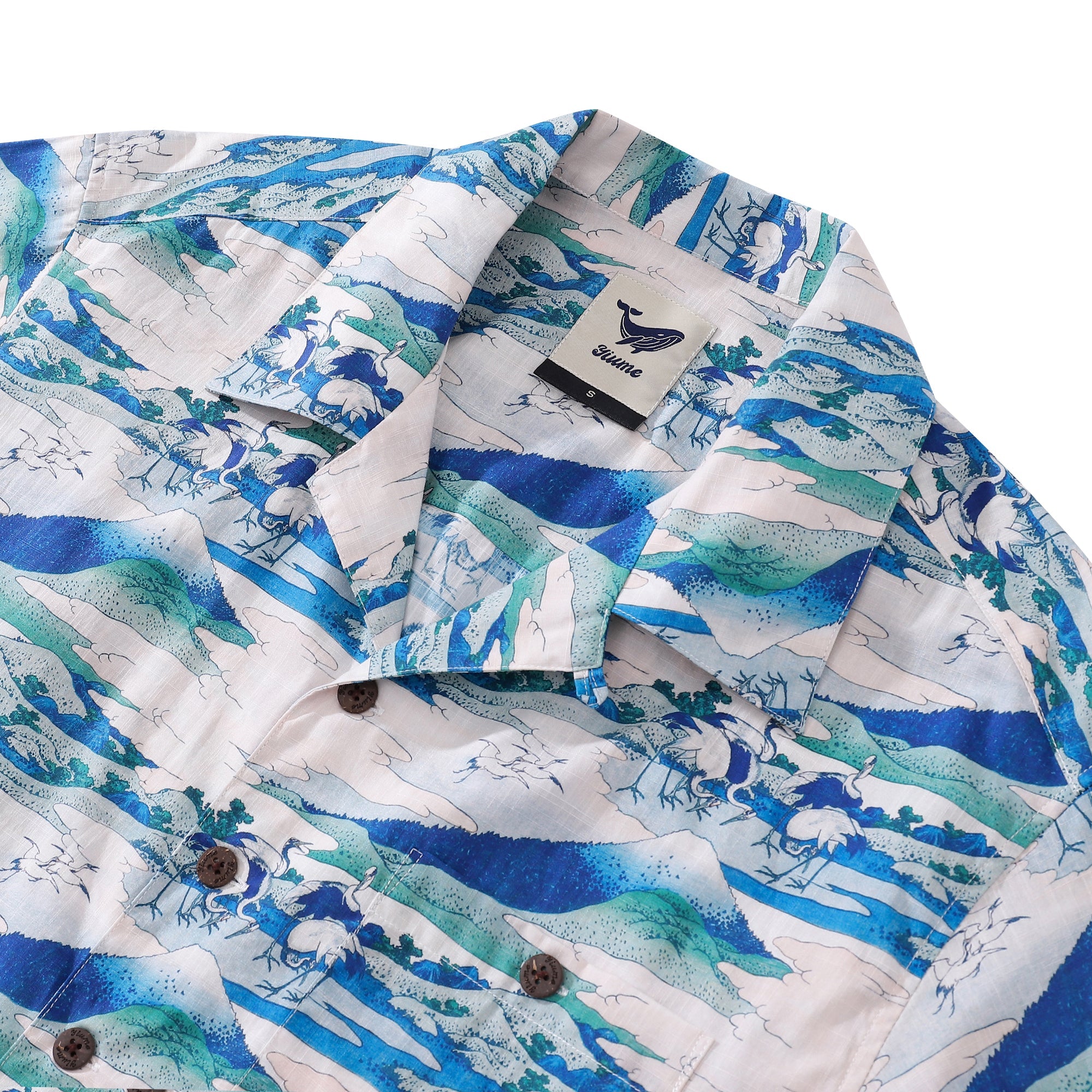 Hawaiian Shirt For Men Umezawa Manor in Sagami Province Shirt Camp Collar 100% Cotton