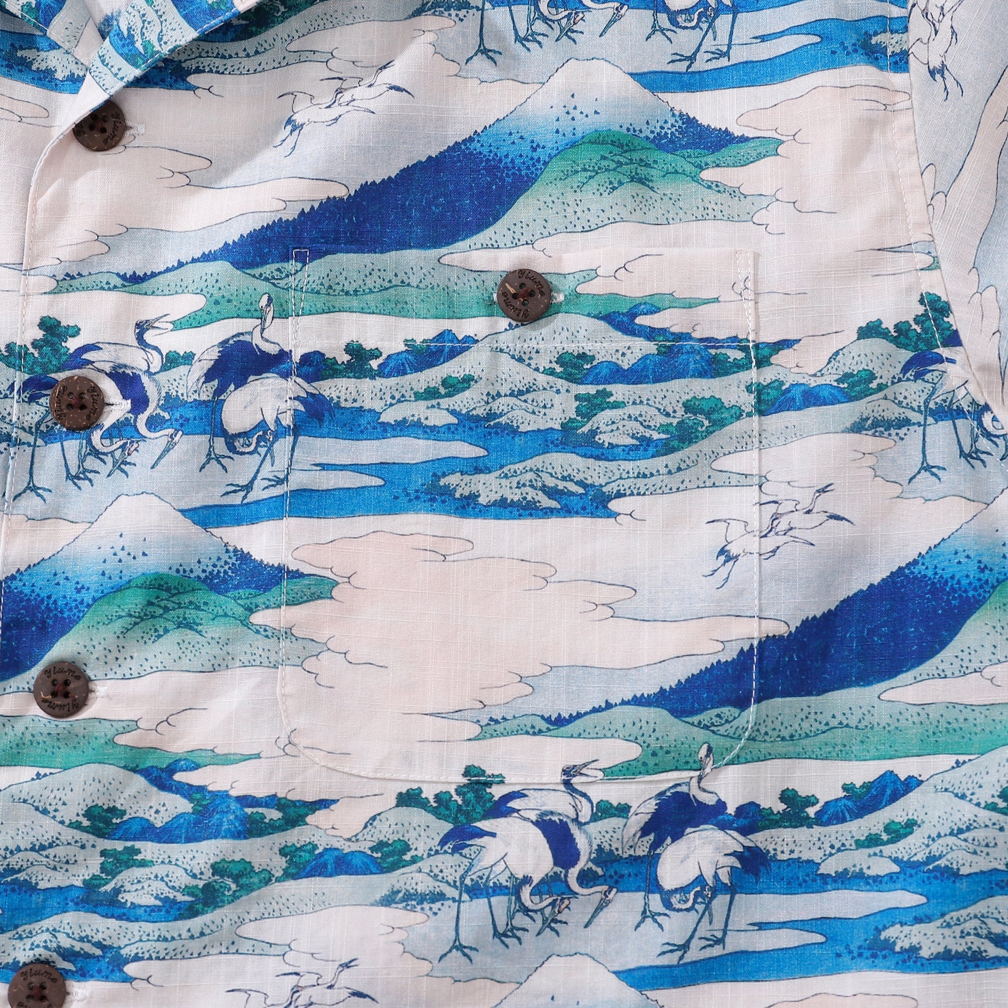 Hawaiian Shirt For Men Umezawa Manor in Sagami Province Shirt Camp Collar 100% Cotton