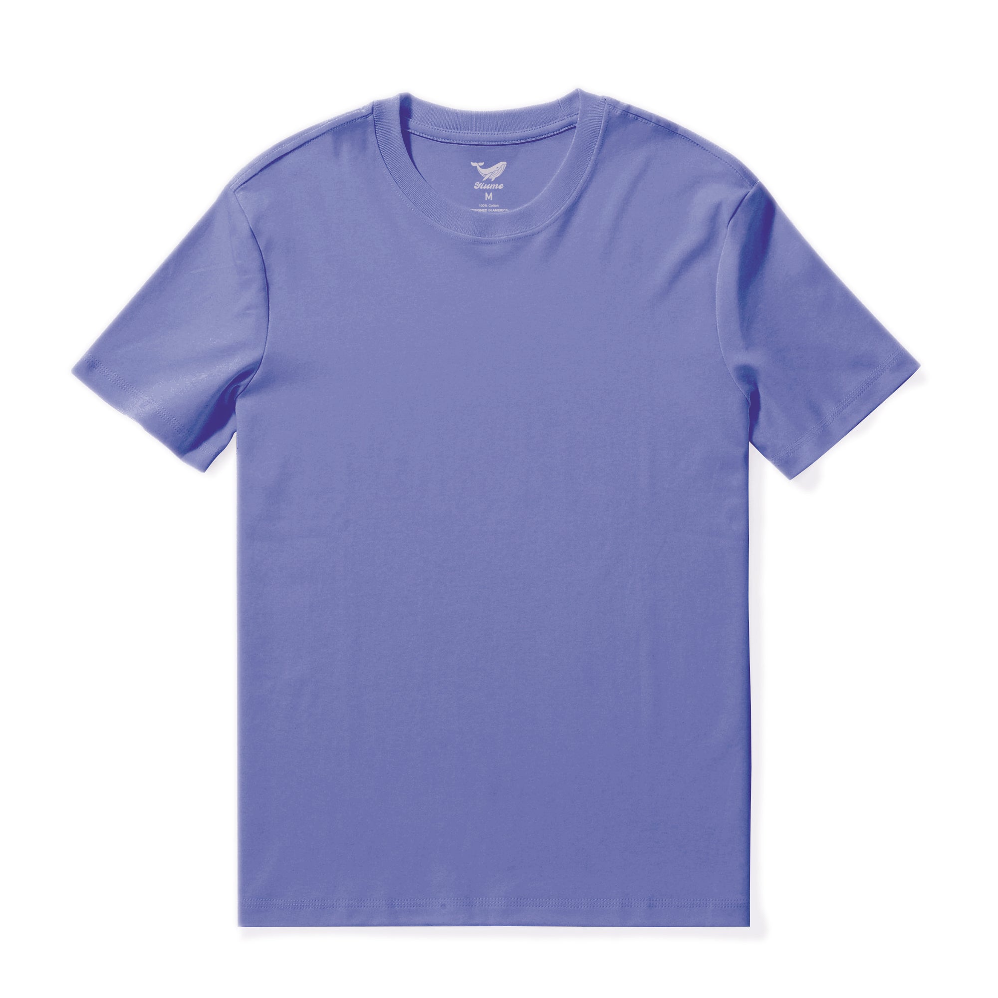 Hawaiian Tee For Men Crew Neck 100% Cotton - PERIWINKLE